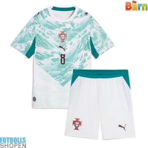 Billiga Portugal Bruno Fernandes #8 Bortatröja Barn VM 2026 Kortärmad (+ Korta byxor)